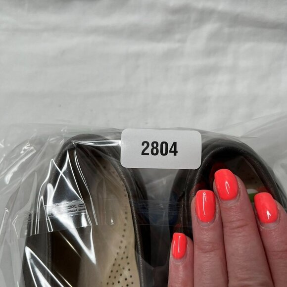 SAS Womens Metallic Pewter Silver Leather Penny Loafers Slip-On Size 8 M - Picture 11 of 11